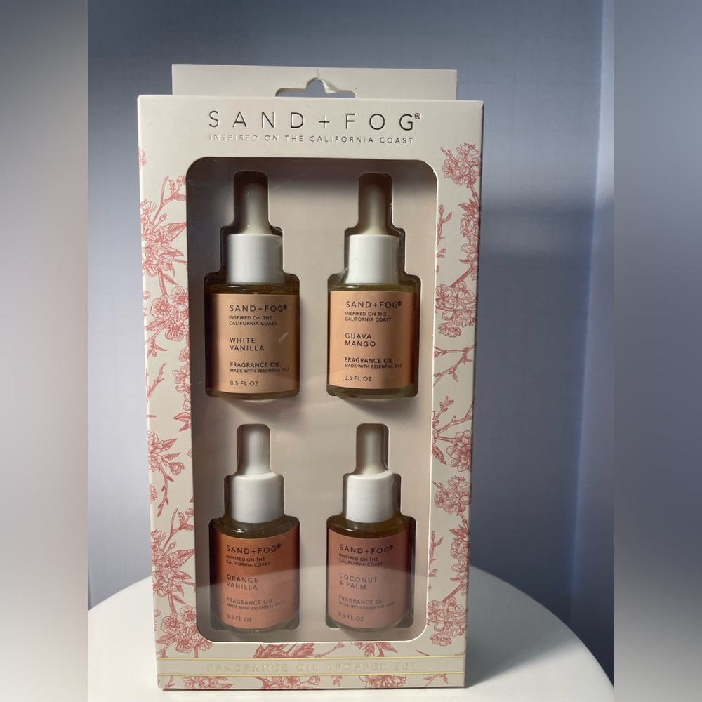 Sand + Fog Set of 4 Fragrance Oils made with Essential oils - 0.5 fl oz each NWT
